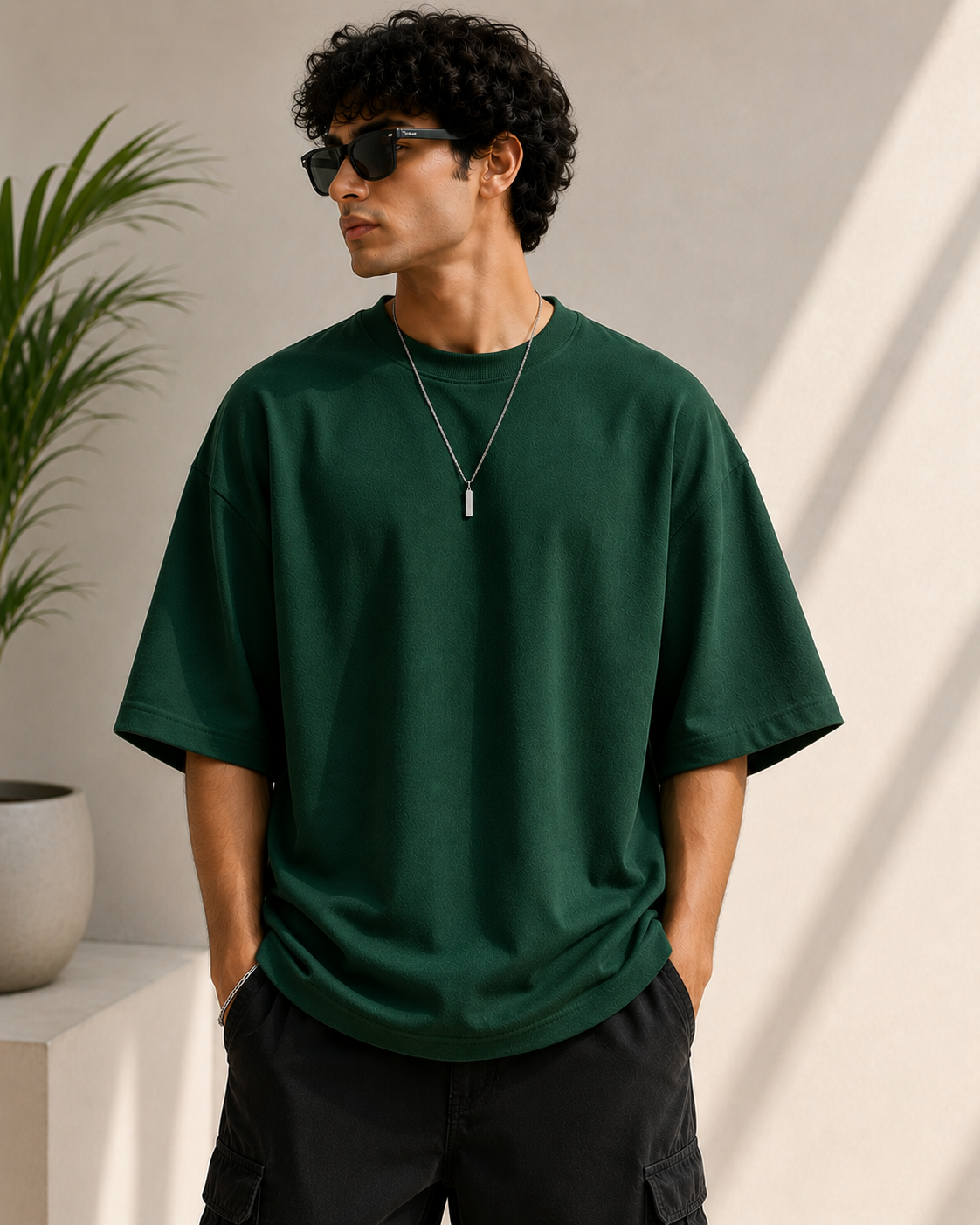 Signature Terry Oversized T-Shirt | Premium Relaxed Fit Tee | Velvet Grid